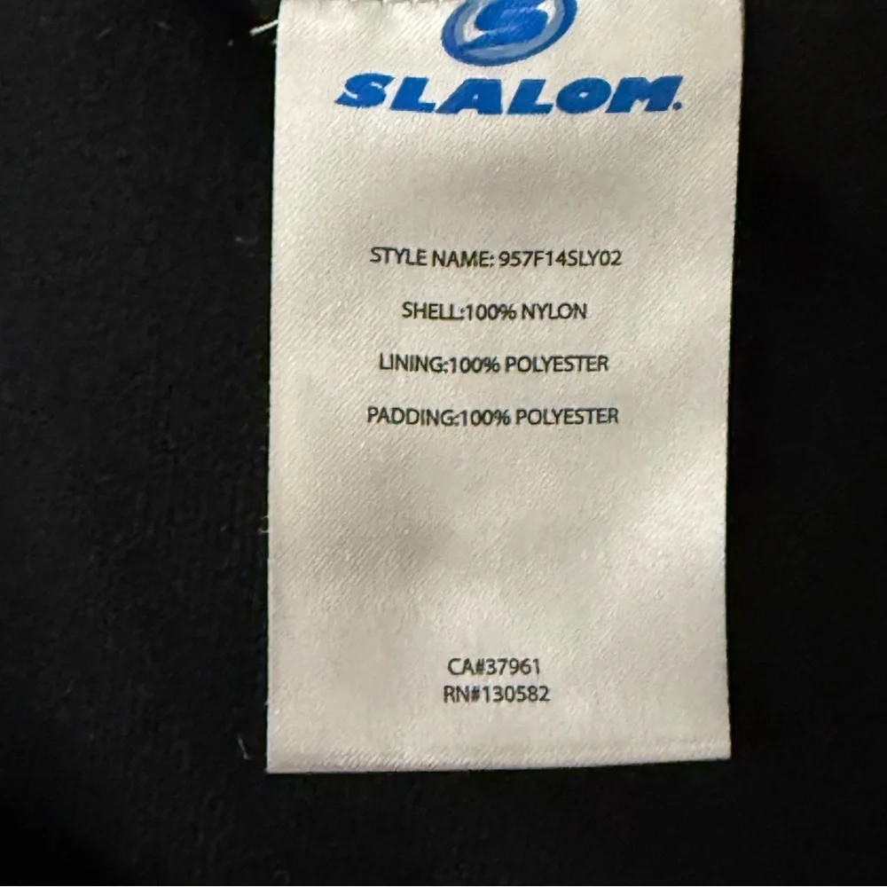Slalom Black Insulated Water Resistant Kids Unisex Snow Pants Size S 6/7